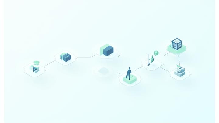A visual workflow diagram showing automated steps for invoice generation, payment reminders, and dispute resolution processes.