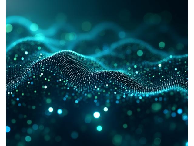 Abstract representation of AI algorithms optimizing energy flow in a smart grid