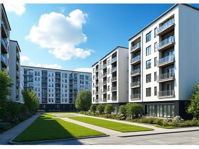 Large modern residential apartment building