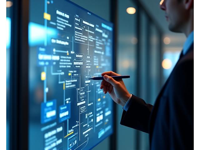 Image of a legal professional pointing to a complex flowchart, illustrating dispute resolution pathways.